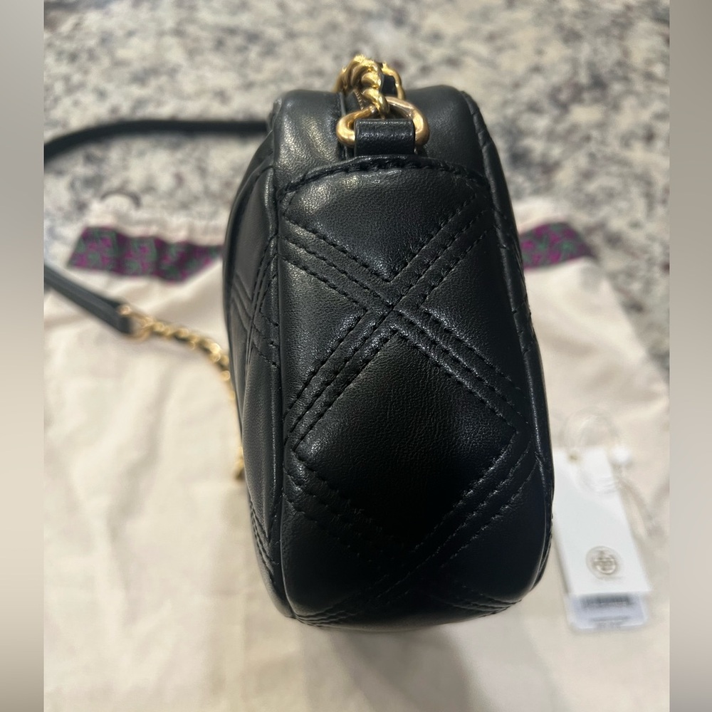 Tory Burch Fleming Soft Camera Bag - Black - Picture 7 of 11